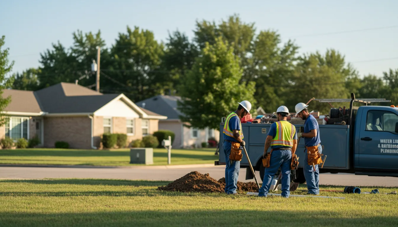 Residential water line and bathroom plumbing service in Bethlehem, KY